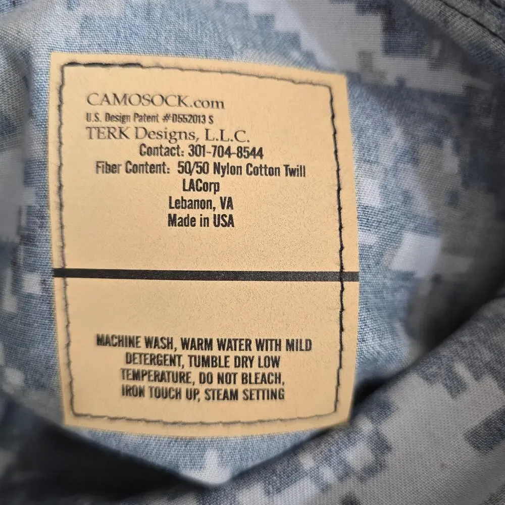 CAMOSOCK U.S. Navy Christmas Stocking Blue Camo Made in the USA Military